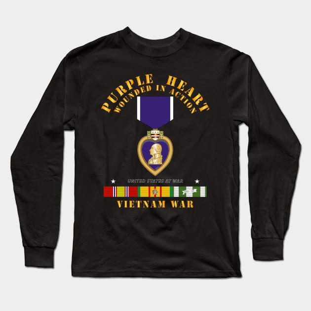 Purple Heart - WIA w VN SVC Long Sleeve T-Shirt by twix123844